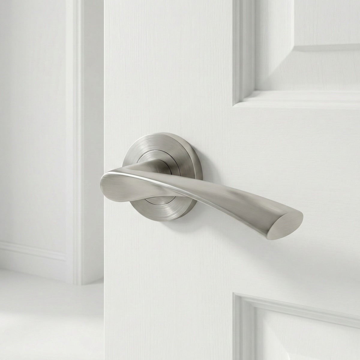 Poignée de porte Ola modèle « 130 » en aluminium avec rosace ronde