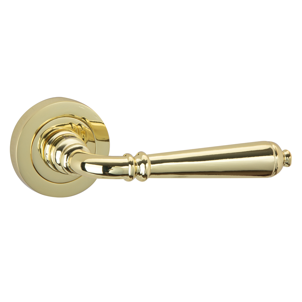 Béquille rosace ronde en aluminium R-410 doré