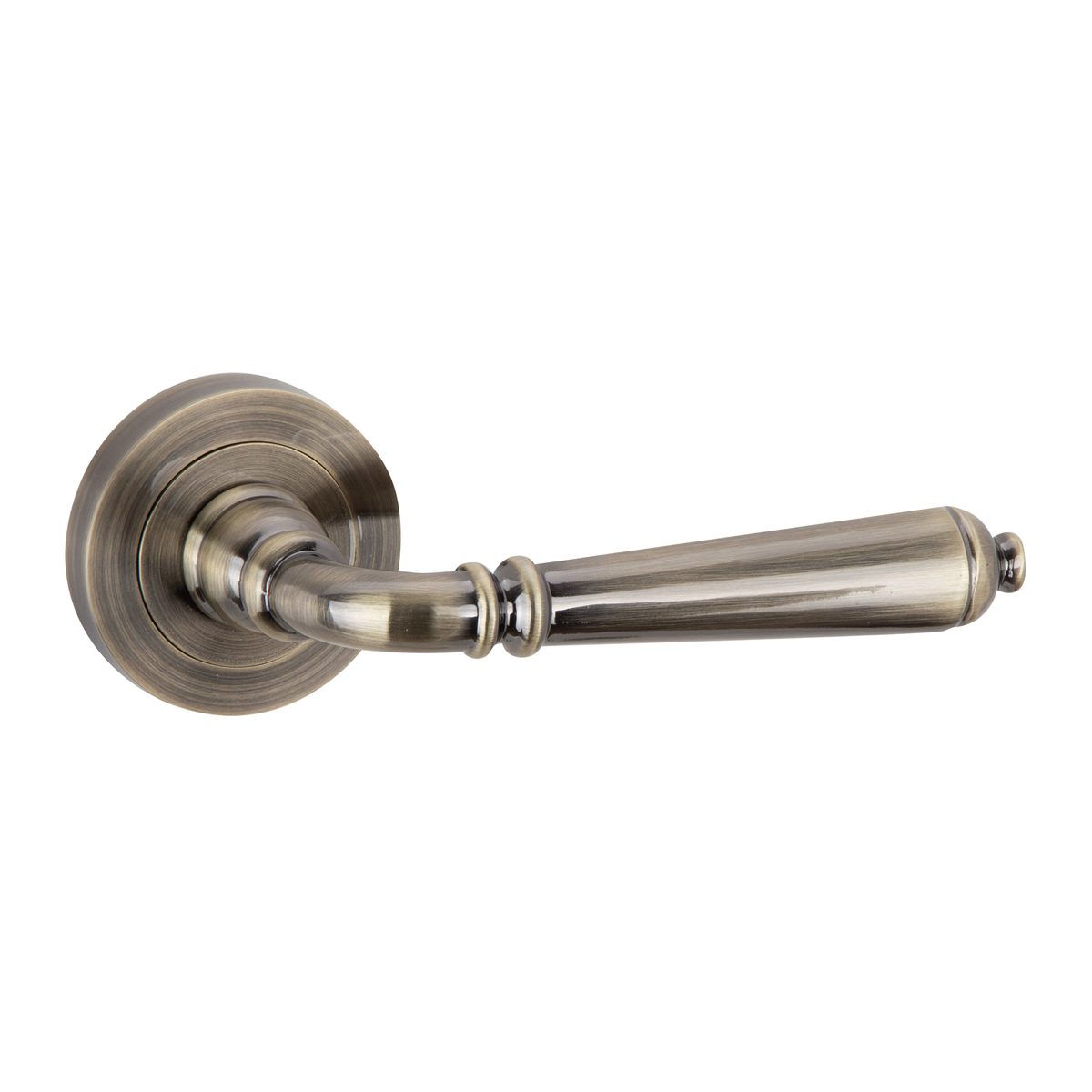 Bouton de porte rosace ronde en aluminium R-410 cuir