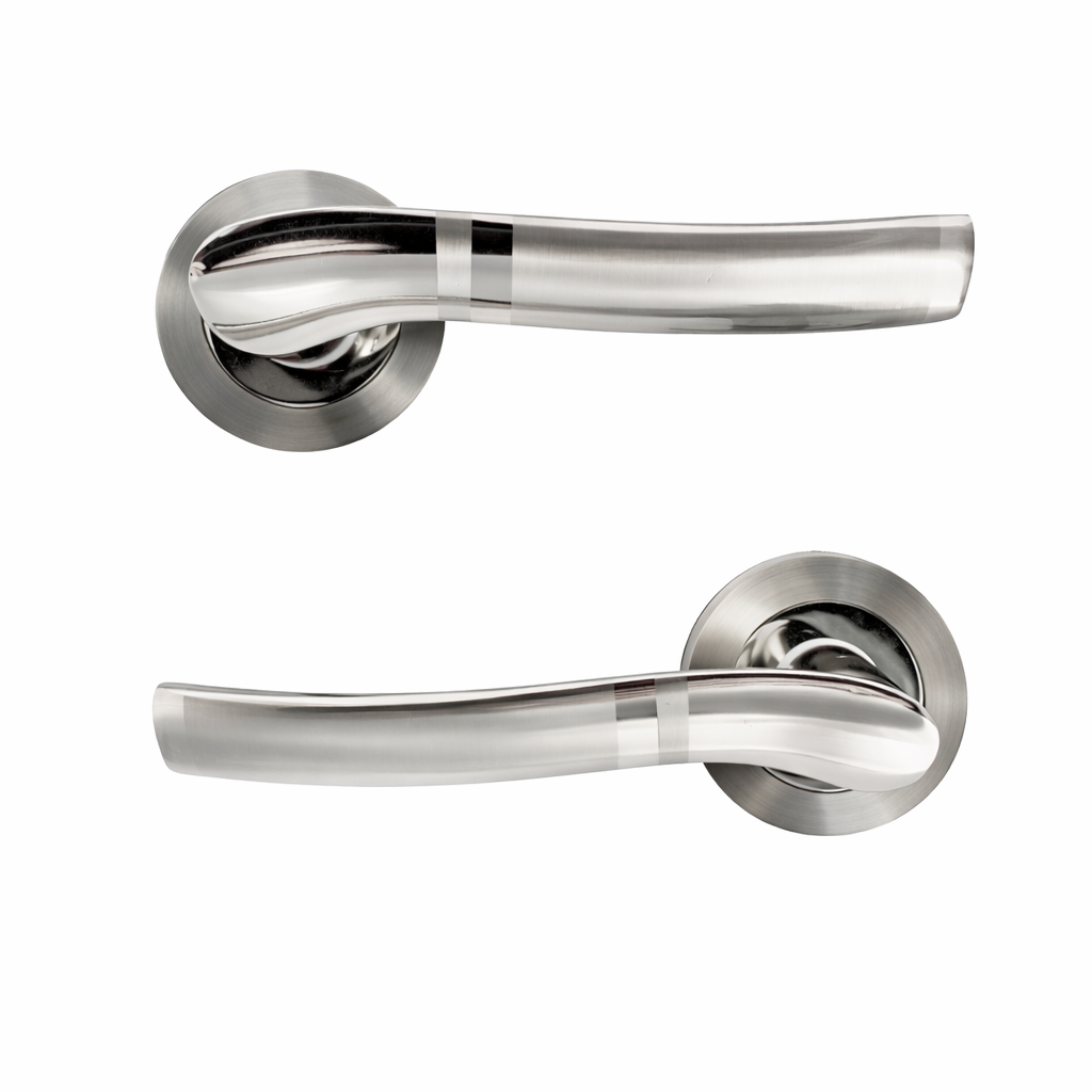 Béquille Dana avec rosace ronde en aluminium pour portes