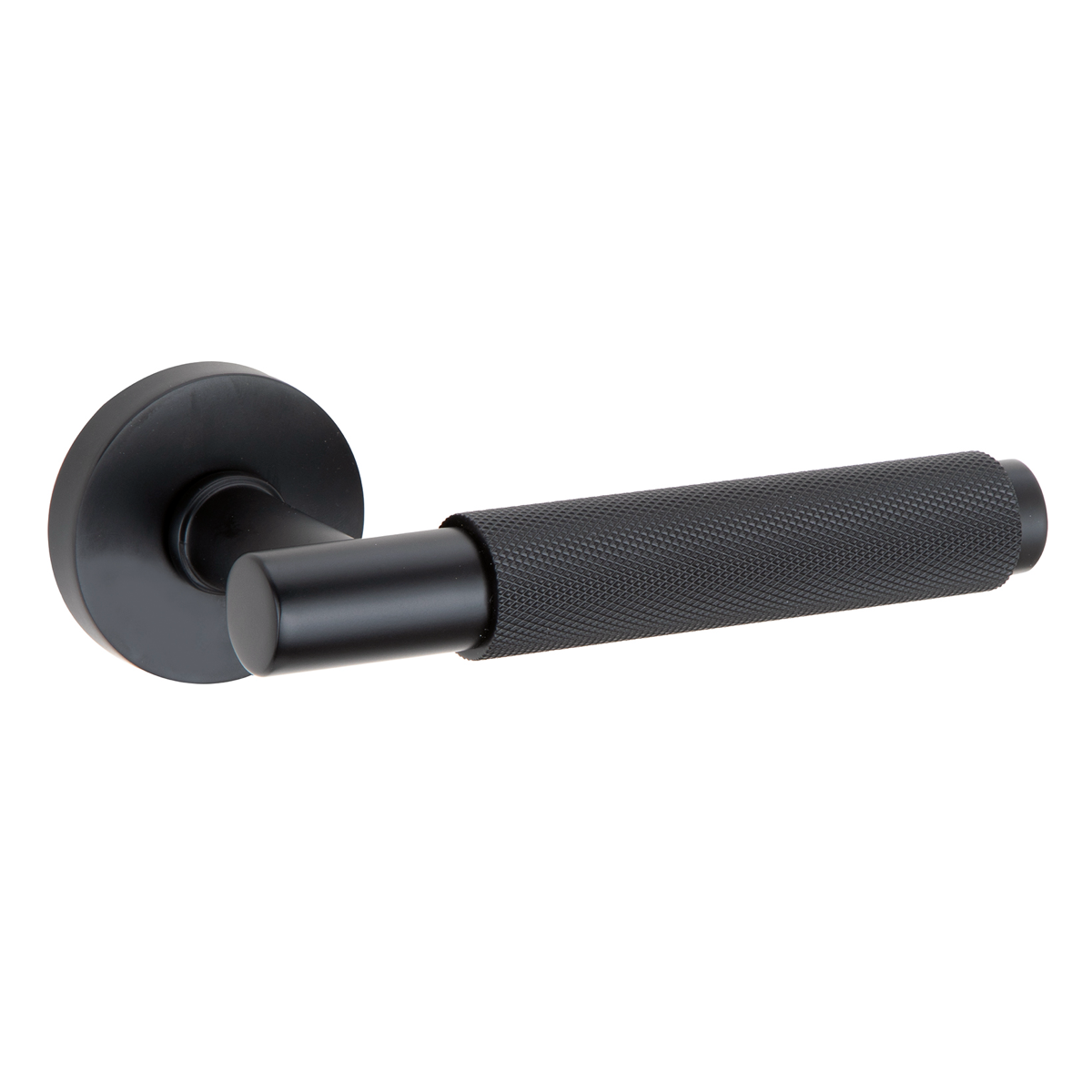 Bouton de porte rond en Zamak noir RS-510