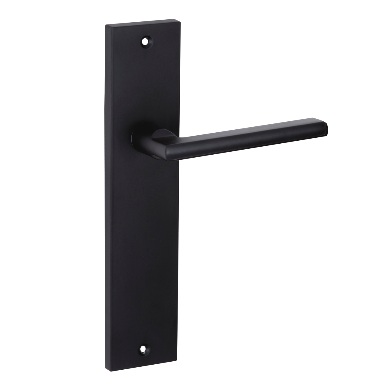 Poignée modèle '530' avec plaque rectangulaire noire mat en aluminium pour portes