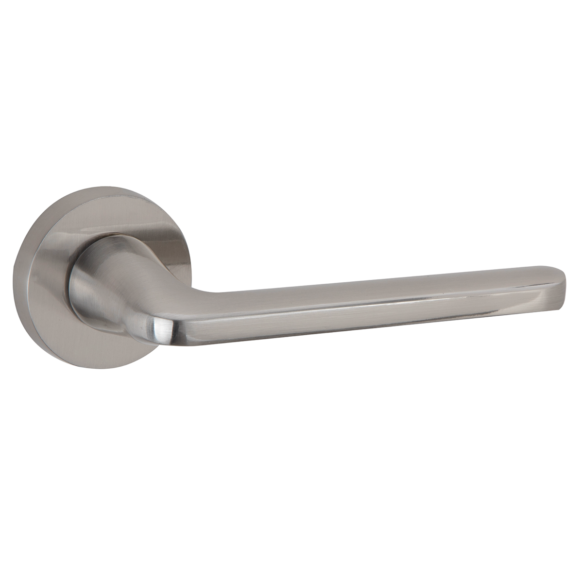 Poignée rosace ronde en aluminium RS-310 nickel satiné
