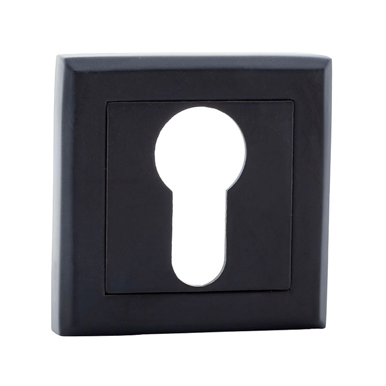 Béquille de porte avec rosace carrée et finition noire