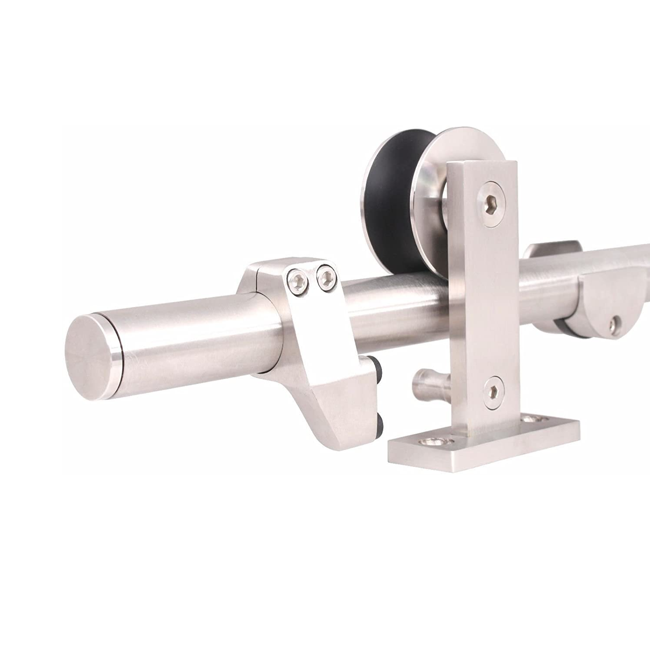 Quincaillerie en acier inoxydable pour porte coulissante extérieure en bois