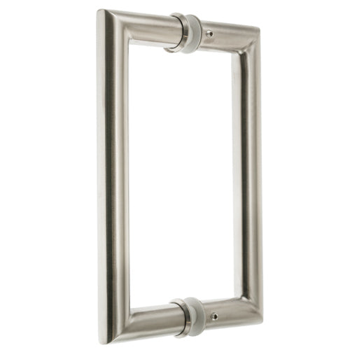 Poignée de tirage à coins droits pour porte en verre/bois de 200 mm de haut ARI120