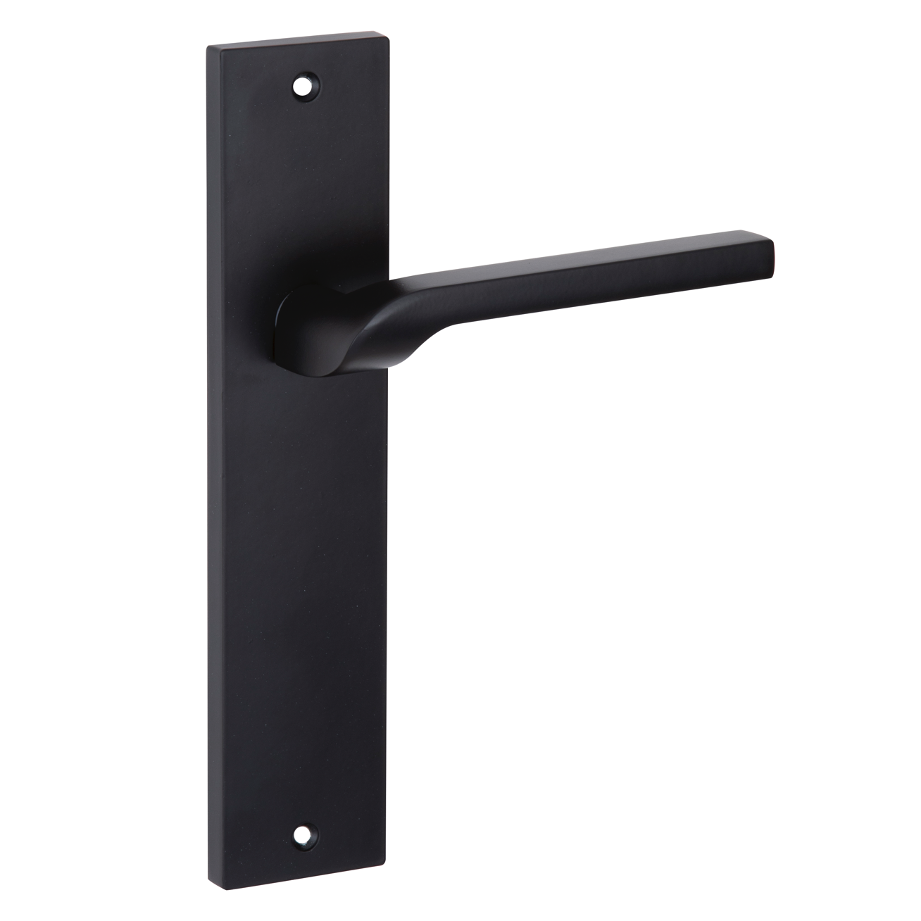 Poignée modèle 559 avec plaque rectangulaire en zamak finition noire pour portes