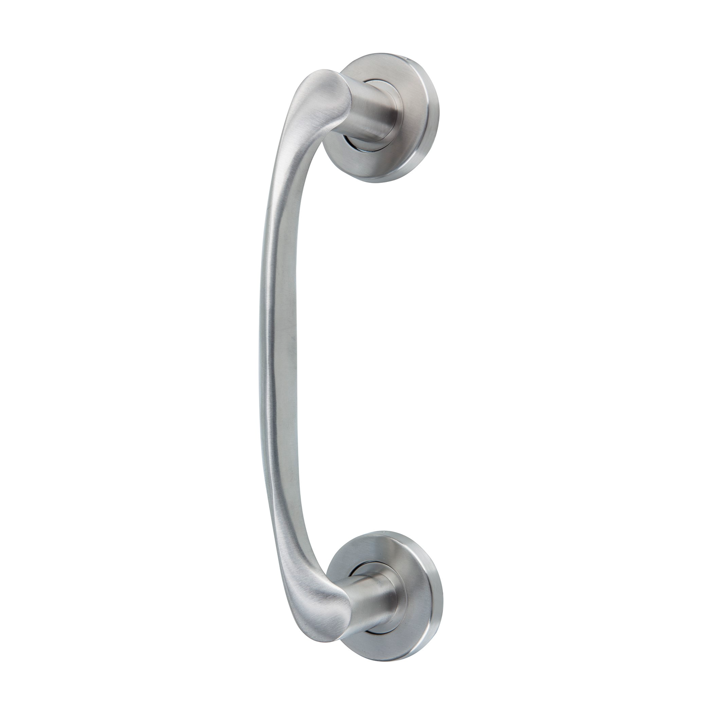 Béquille vague en inox avec rosace ronde modèle 134 pour portes