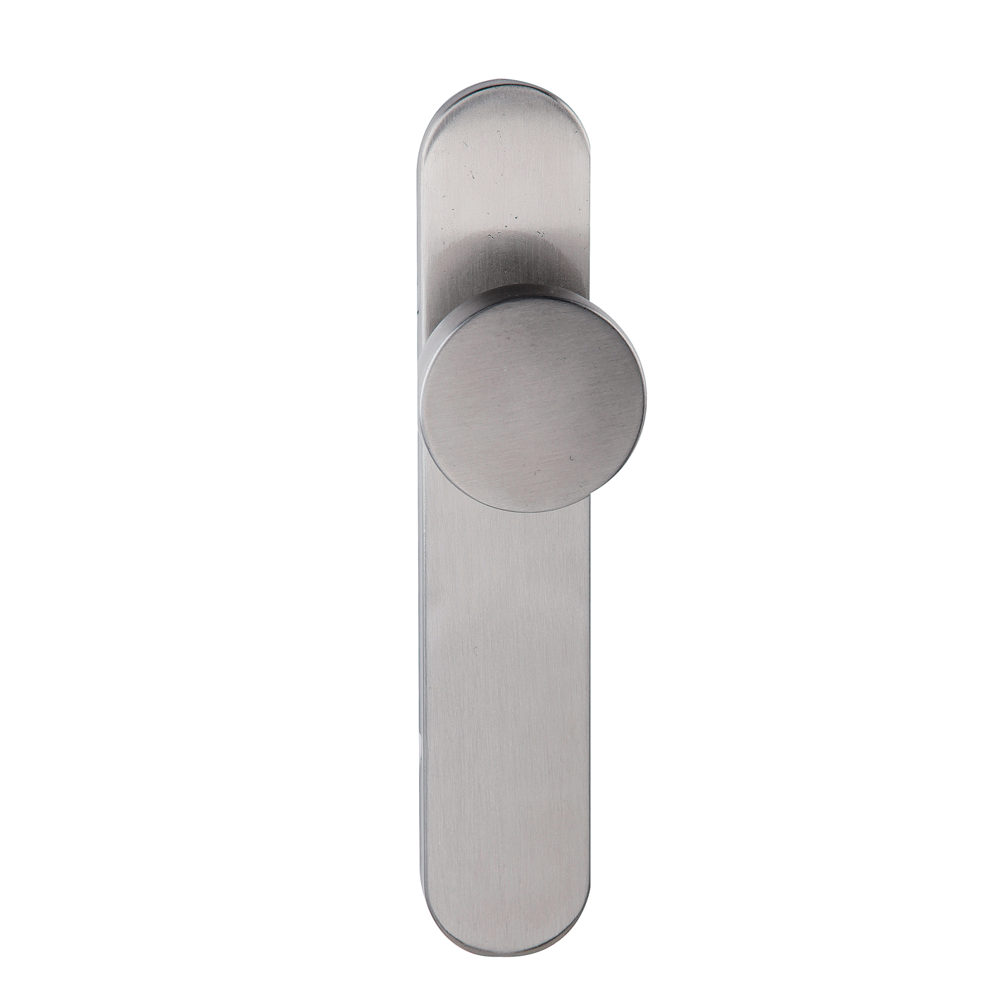 Béquille double sur plaque ovale avec bouton plat en acier inoxydable modèle 008