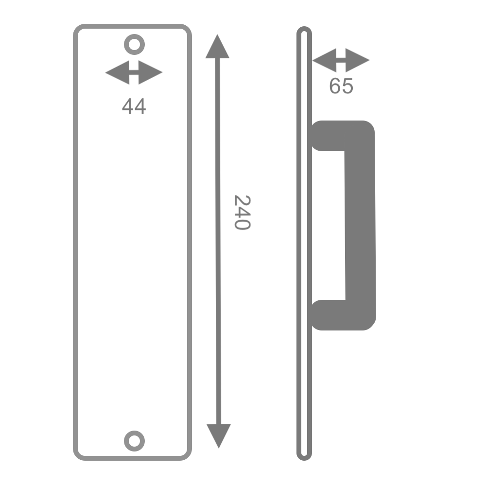 Béquille de porte sur plaque ovale en acier inoxydable modèle 134