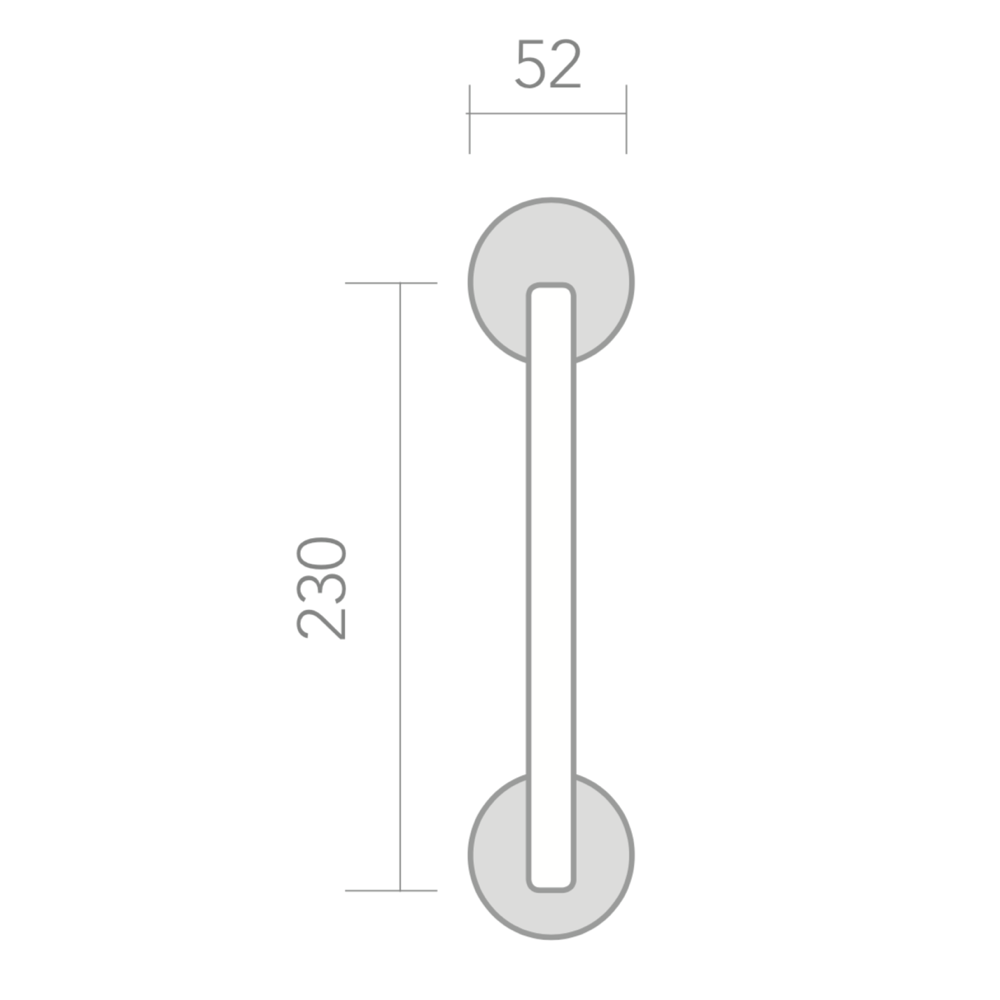 Poignée de tirage en acier inoxydable avec rosace ronde modèle 534