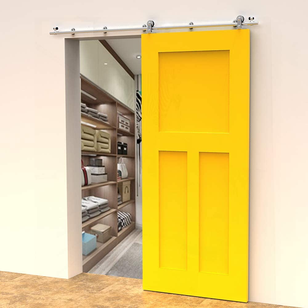 Quincaillerie en acier inoxydable pour porte coulissante extérieure en bois
