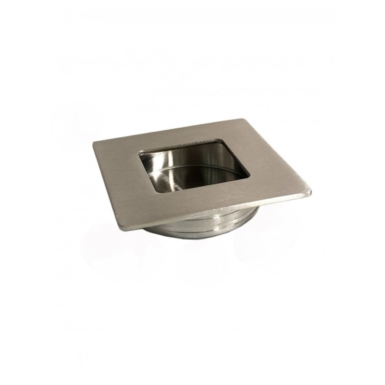 Poignée cuvette carrée 50x50 pour porte coulissante en acier inoxydable