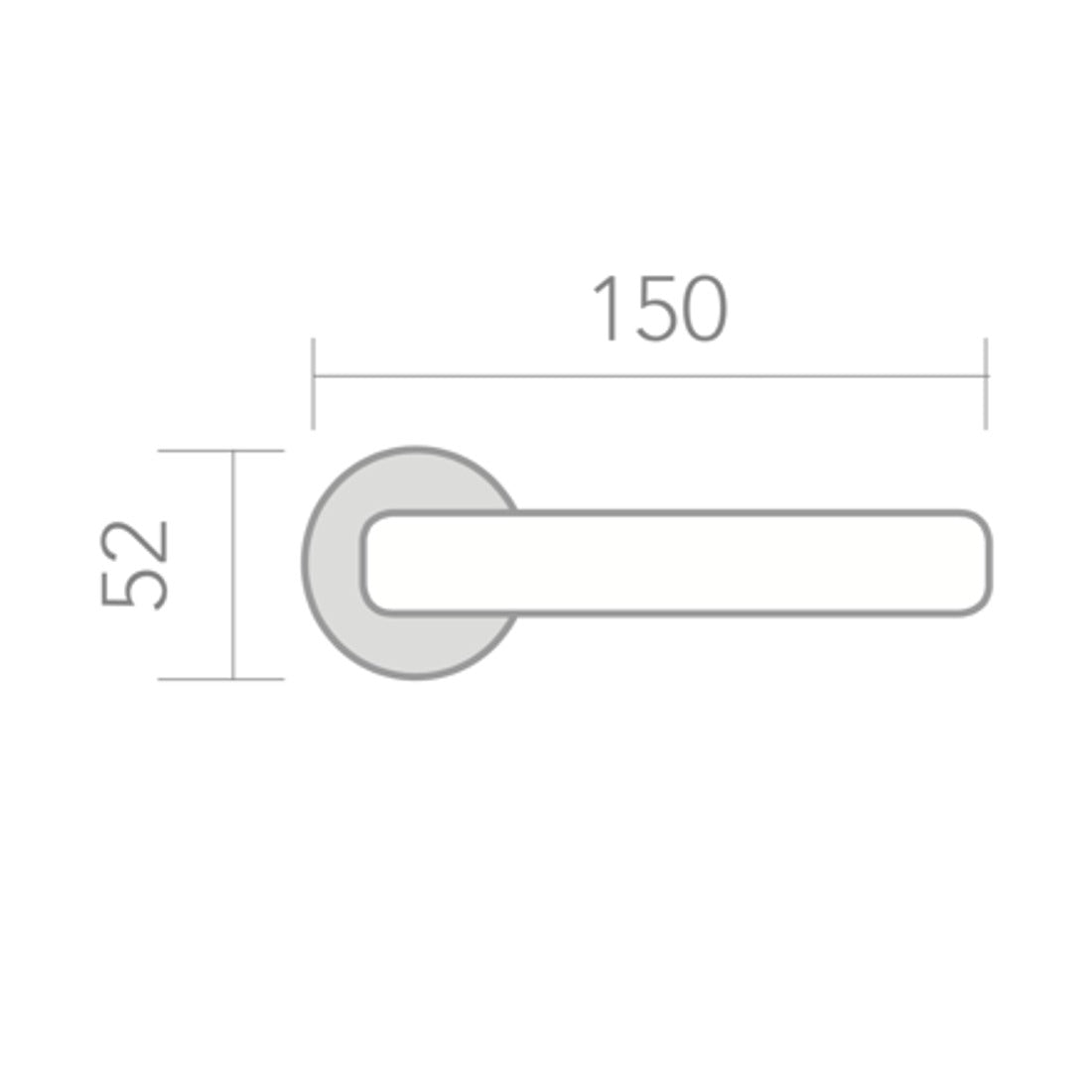 Manilla curva Lyr con roseta redonda de acero Inoxidable para puertas (HD)