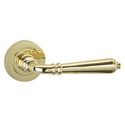 Béquille rosace ronde en aluminium R-410 doré