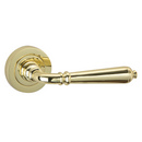 Béquille rosace ronde en aluminium R-410 doré