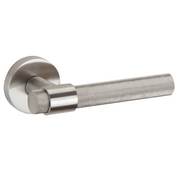 Béquille rosace ronde en Zamak Pepo nickel satiné