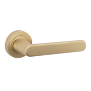 Bouton de porte à rosace ronde en aluminium R-210 doré mat