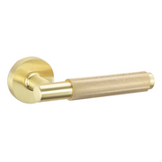 Bouton de porte à rosace ronde en Zamak doré Pepo