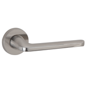 Poignée rosace ronde en aluminium RS-310 nickel satiné