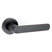 Poignée rosace ronde en aluminium R-210 noire
