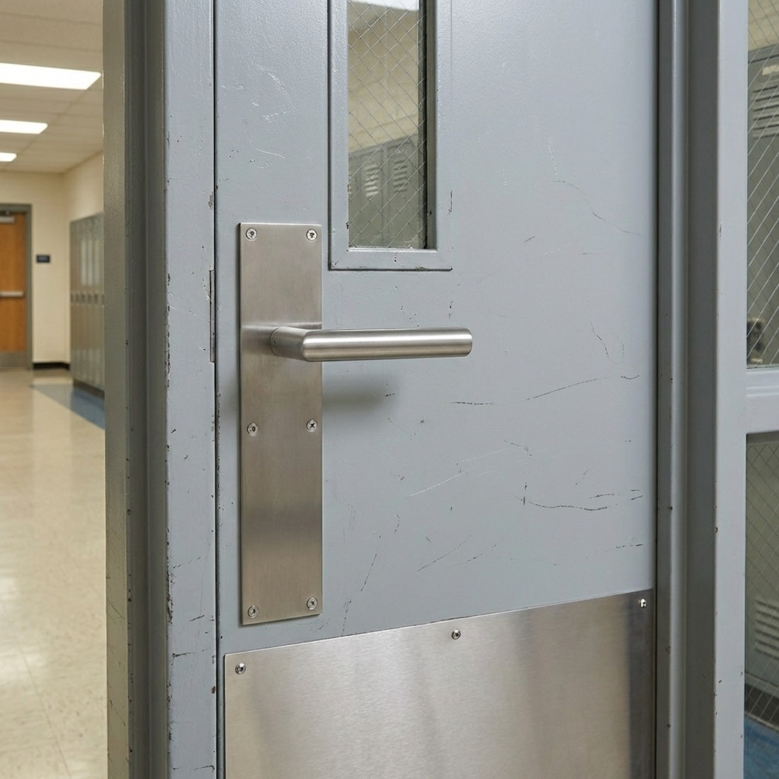 Poignée modèle « 503 » en acier inoxydable avec plaque spéciale grande pour portes