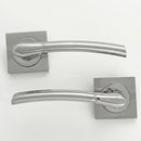 Poignée de porte en aluminium modèle « 430A », finition nickel combiné