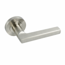 Poignée de porte ronde en aluminium « 530A » Manilla Rental, finition nickel satiné