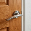 Poignée Hermès en aluminium avec rosace ronde finition nickel satiné pour portes