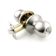 Bouton de porte rond rotatif avec clé d'entrée en acier inoxydable modèle 608