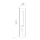 Poignée de tirage modèle 604 avec entrée de clé et plaque étroite en acier inoxydable pour portes d'entrée