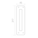 Béquille de porte sur plaque rectangulaire en acier inoxydable modèle 604