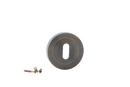 Béquille rosace ovale en finition cuir pour portes