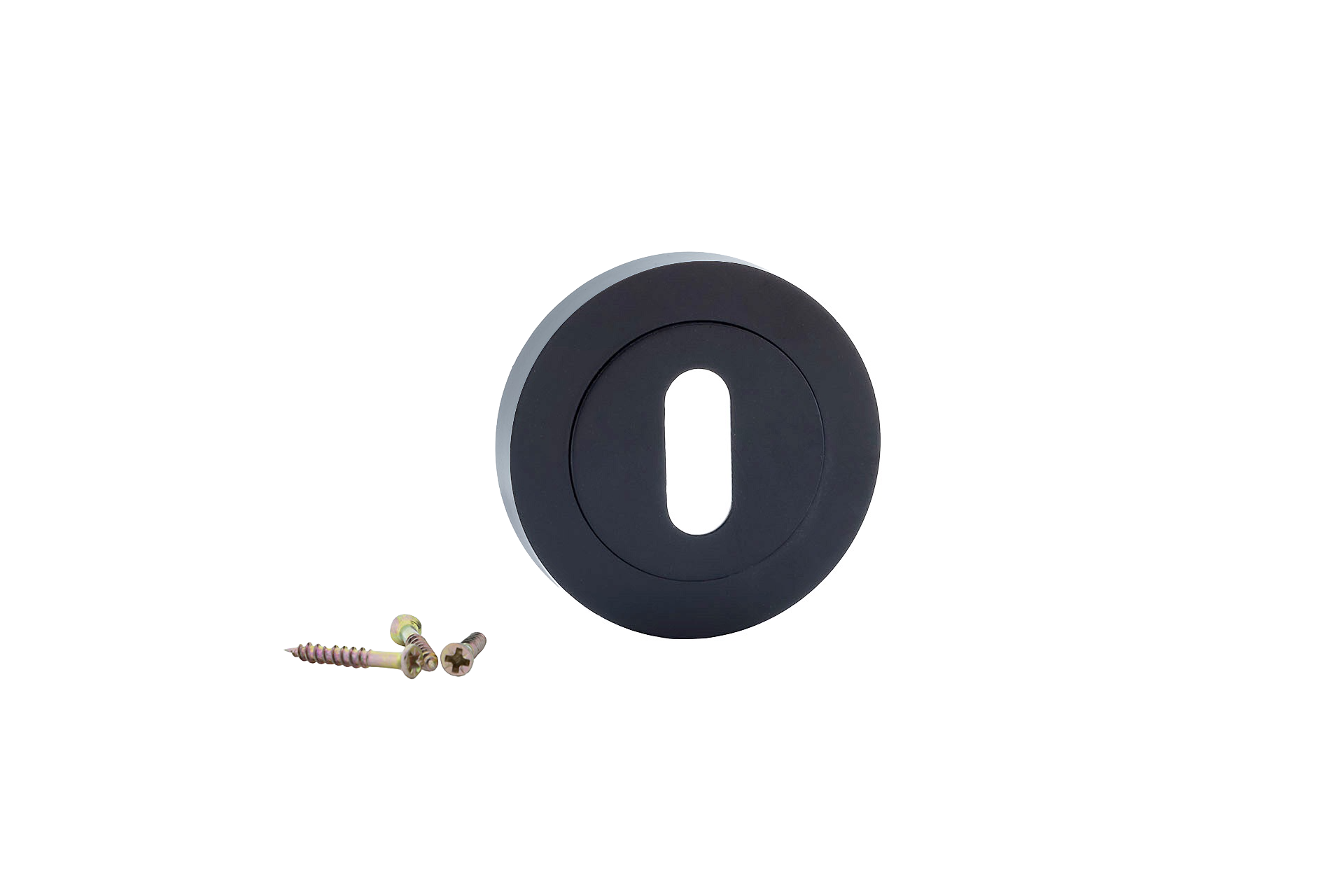 Béquille de porte ronde et ovale finition noire pour portes
