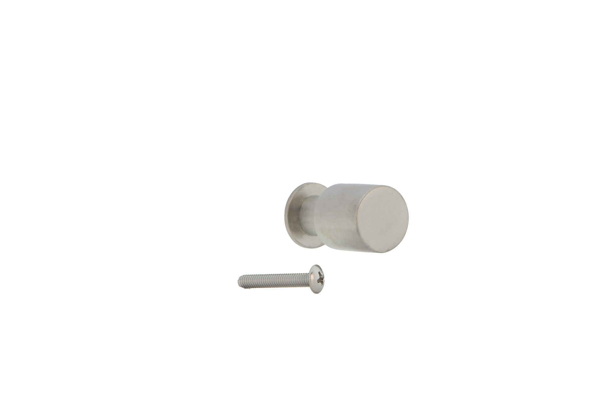 Bouton en acier inoxydable de forme cylindrique et à col pour meubles et armoires