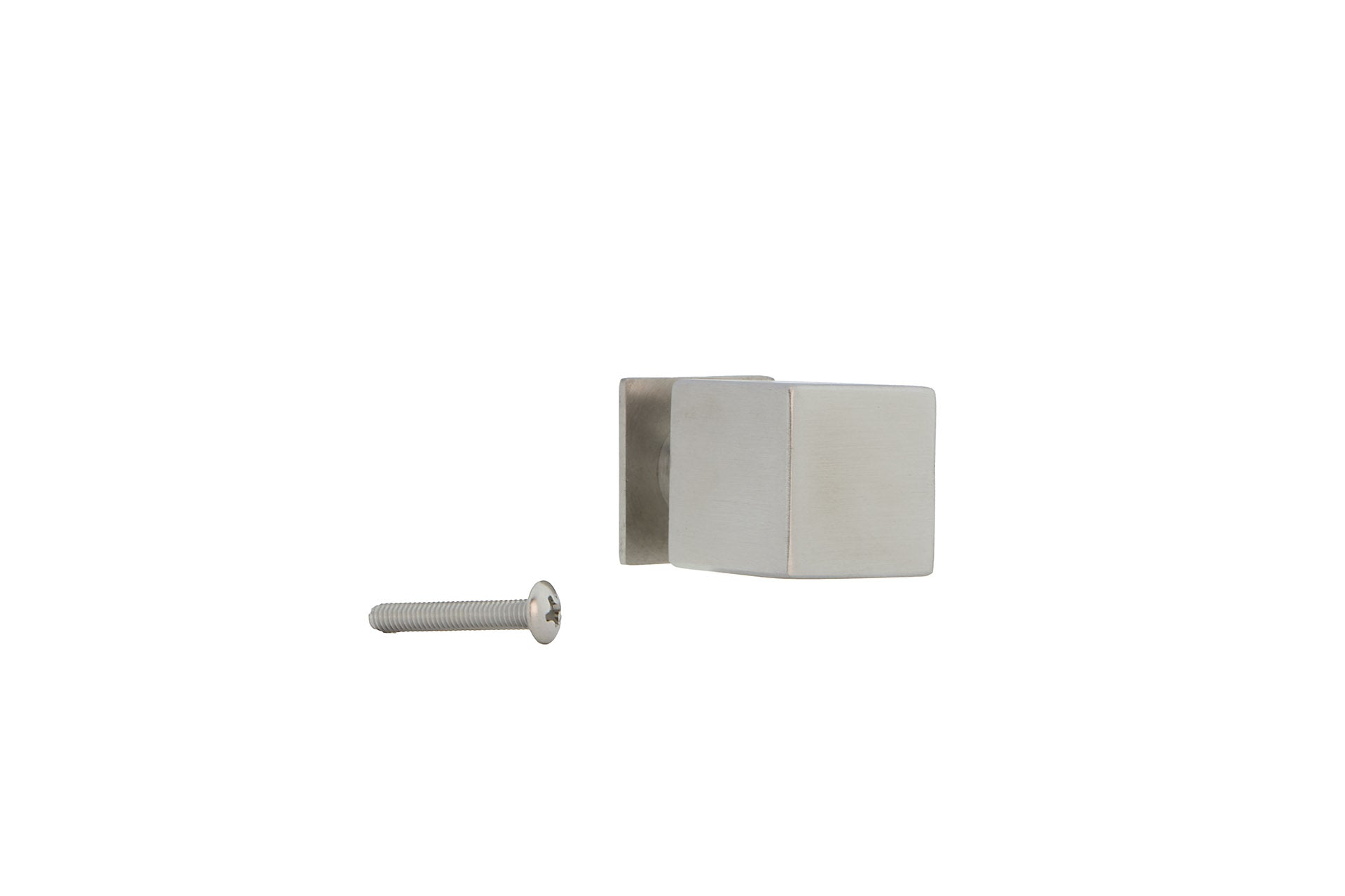 Bouton de meuble carré avec col de 26 mm de hauteur en acier inoxydable, idéal pour les meubles