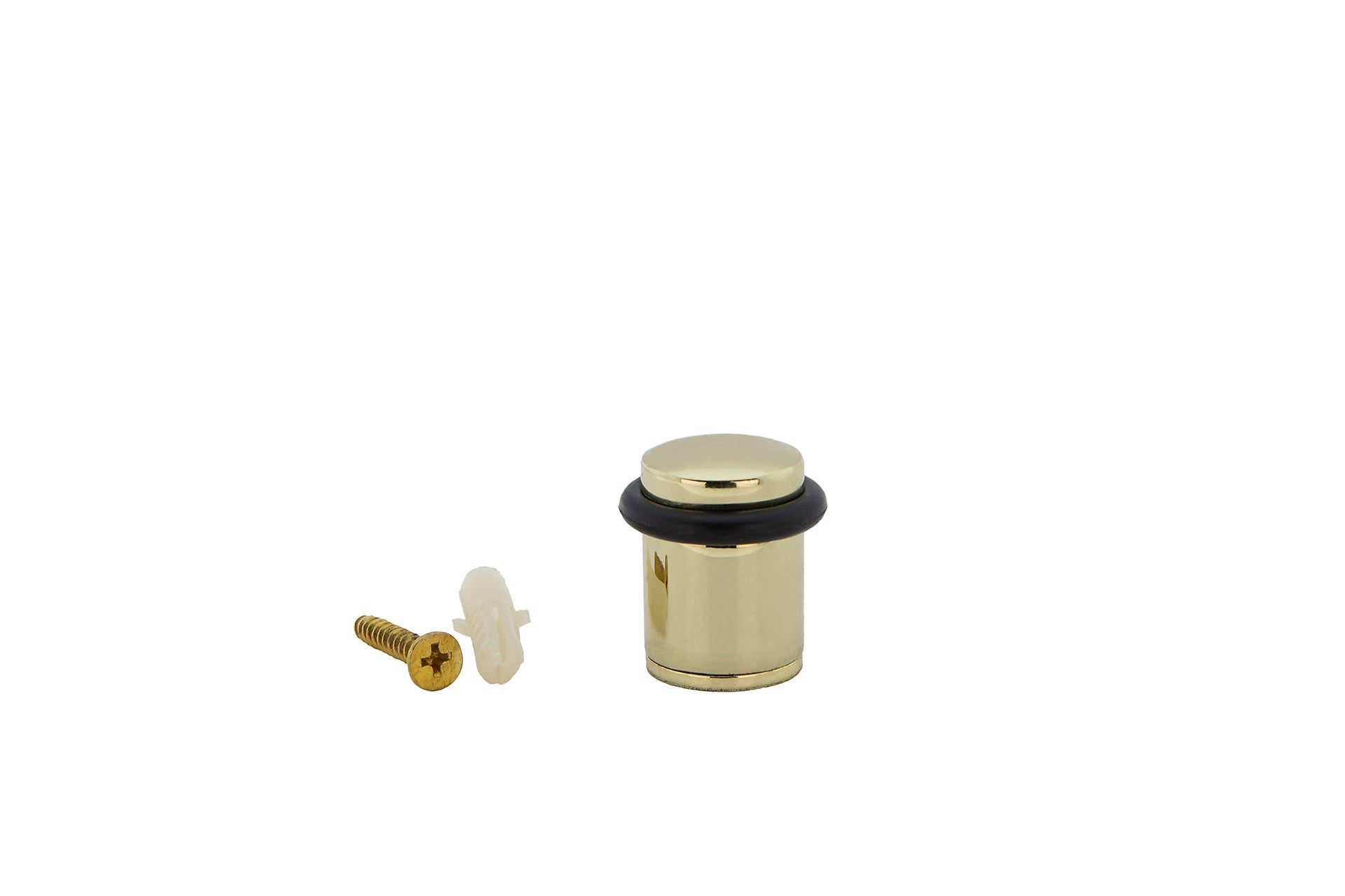 6 butées de porte cylindriques dorées avec amortisseur en caoutchouc et 20 mm de diamètre