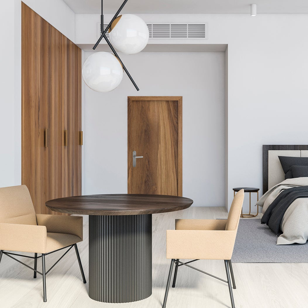 Manilla con placa ovalada de aluminio níquel satinado 250x48 mm para puertas
