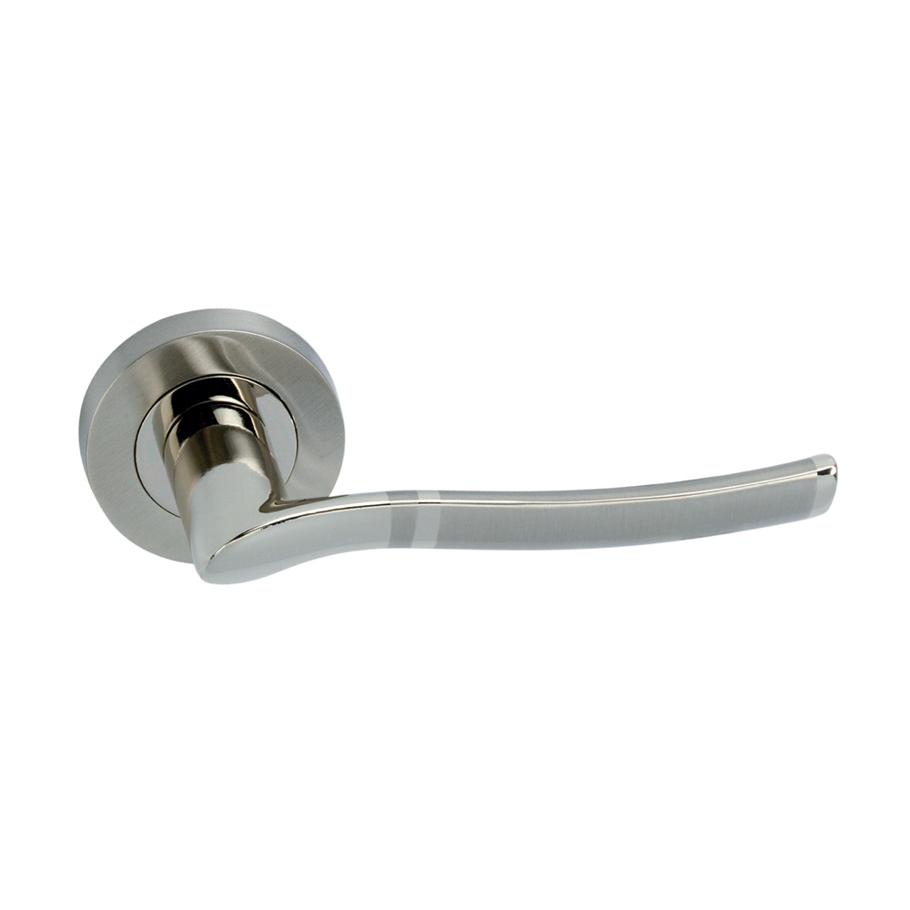 Béquille Dana avec rosace ronde en aluminium pour portes