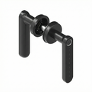 Poignée électronique avec rosace ronde finition noire avec empreinte digitale, code PIN et Bluetooth