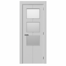 Porte HEAV à 3 vitrages, en bloc de 2030x905x35, à âme pleine, finition blanche