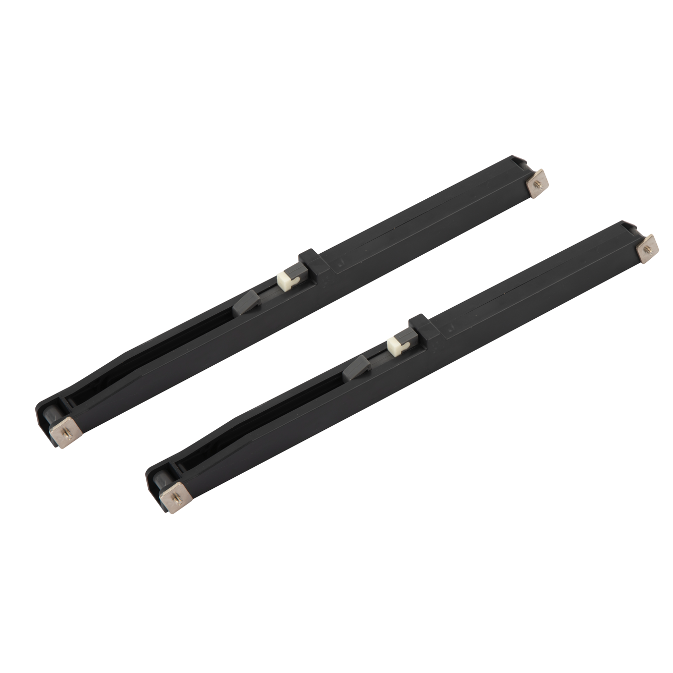 Ferrure noire courte avec frein pour porte coulissante en bois