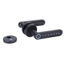 Poignée électronique avec rosace ronde finition noire avec empreinte digitale, code PIN et Bluetooth