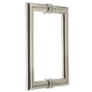 Poignée de tirage à coins droits pour porte en verre/bois de 200 mm de haut ARI120
