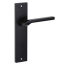Poignée modèle 559 avec plaque rectangulaire en zamak finition noire pour portes