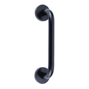 Poignée modèle 034 en acier inoxydable finition noire avec rosace ronde pour portes