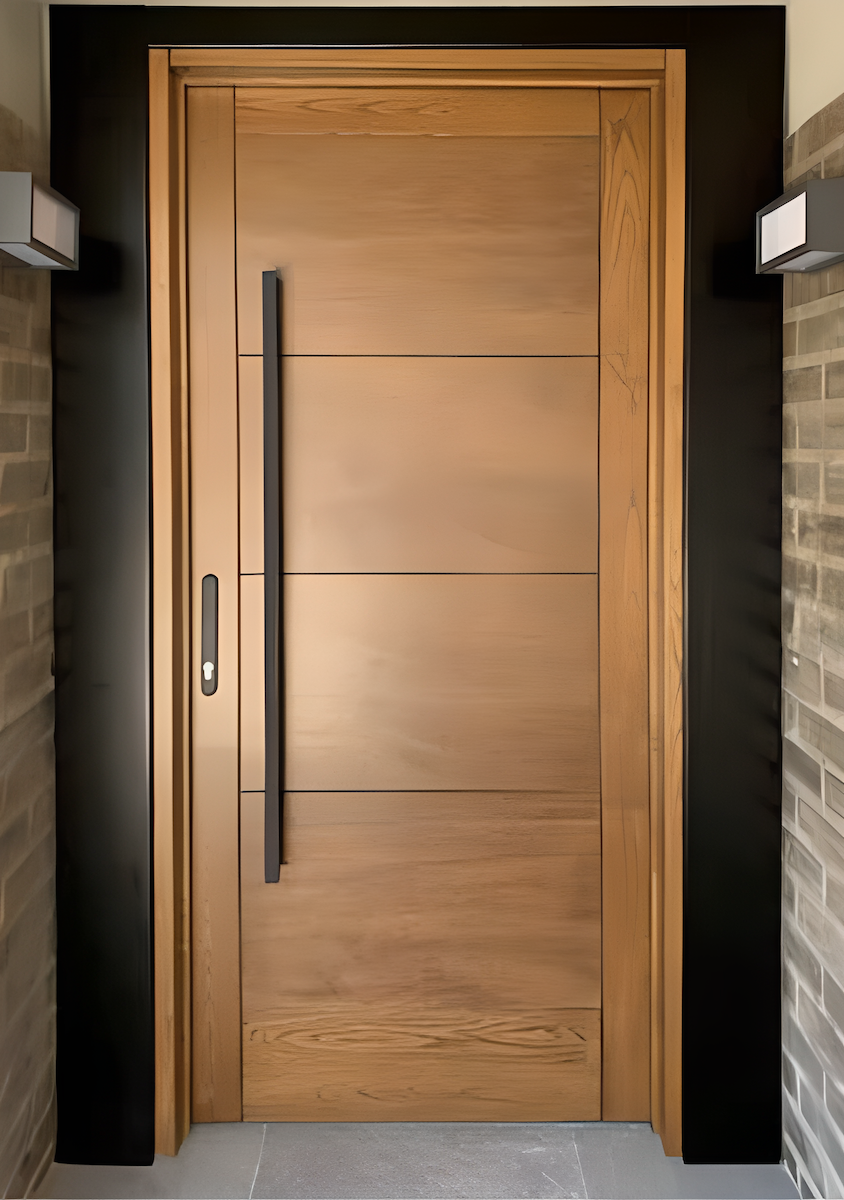 Béquille de tirage carrée 32x32mm, entraxe 600mm, hauteur 800mm, en inox noir sans rosace pour portes d'entrée