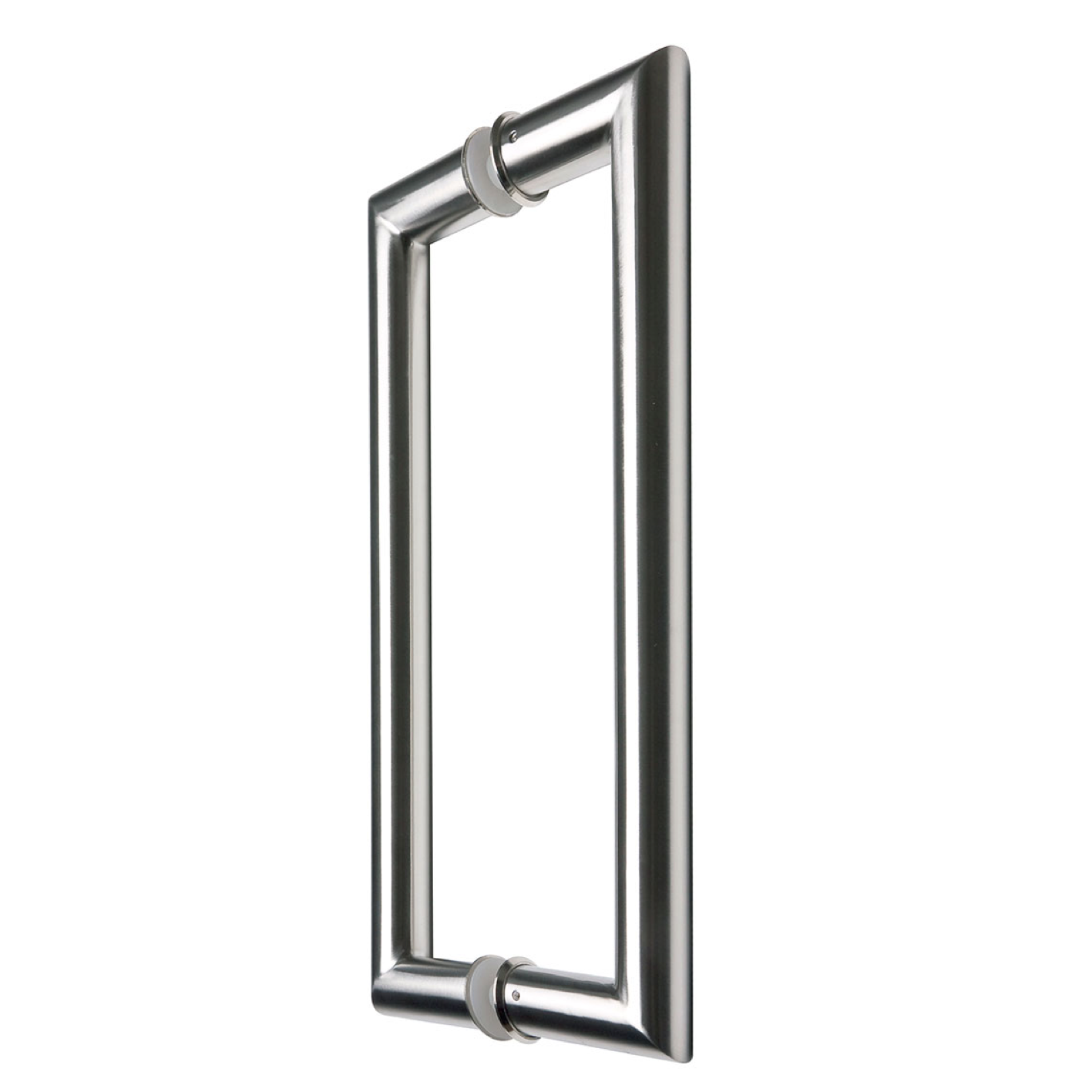 Poignée de tirage à coins droits pour porte en verre/bois de 200 mm de haut ARI120