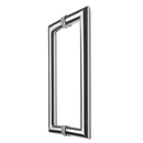 Poignée de tirage à coins droits pour porte en verre/bois de 200 mm de haut ARI120