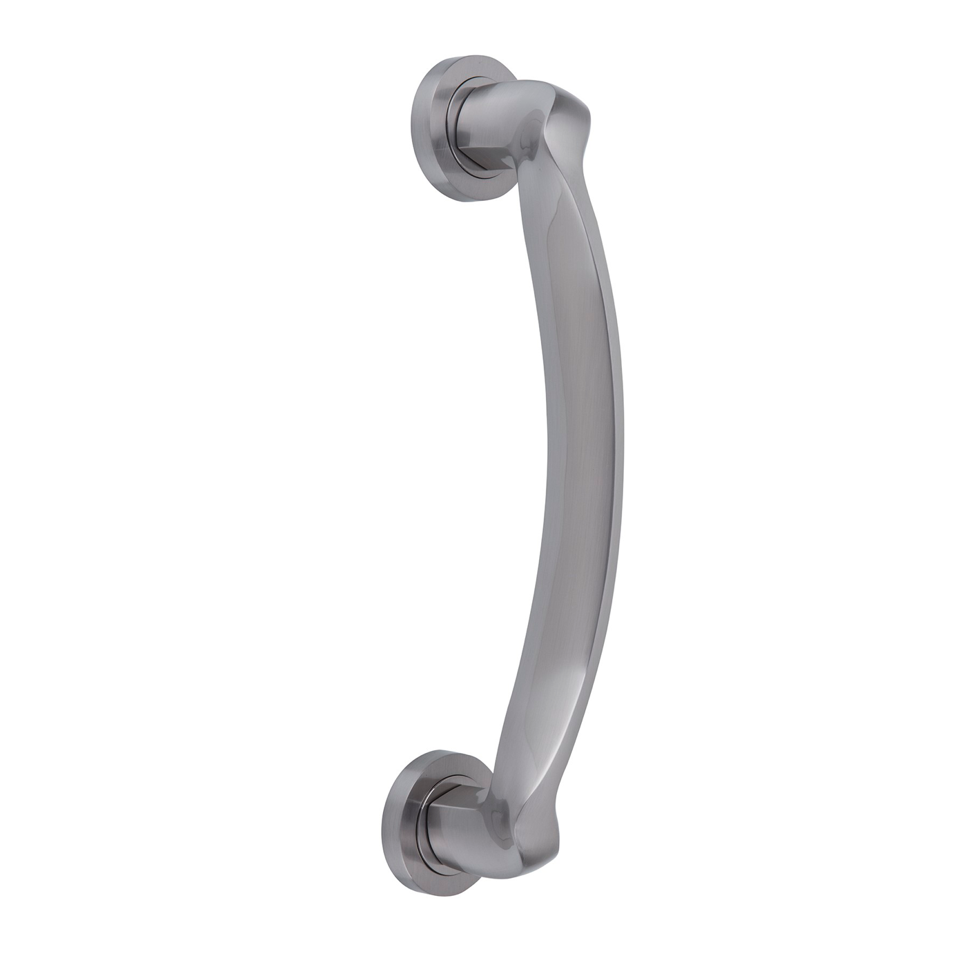 Poignée de porte béquille avant-gardiste en zamak finition nickel satiné modèle 934